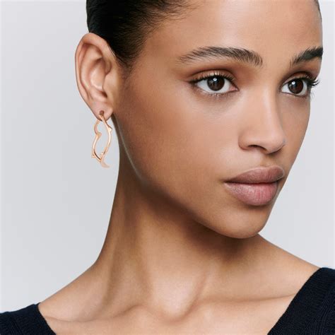 dior bois de rose earrings|DIOR 'BOIS DE ROSE' GOLD EARRINGS, .